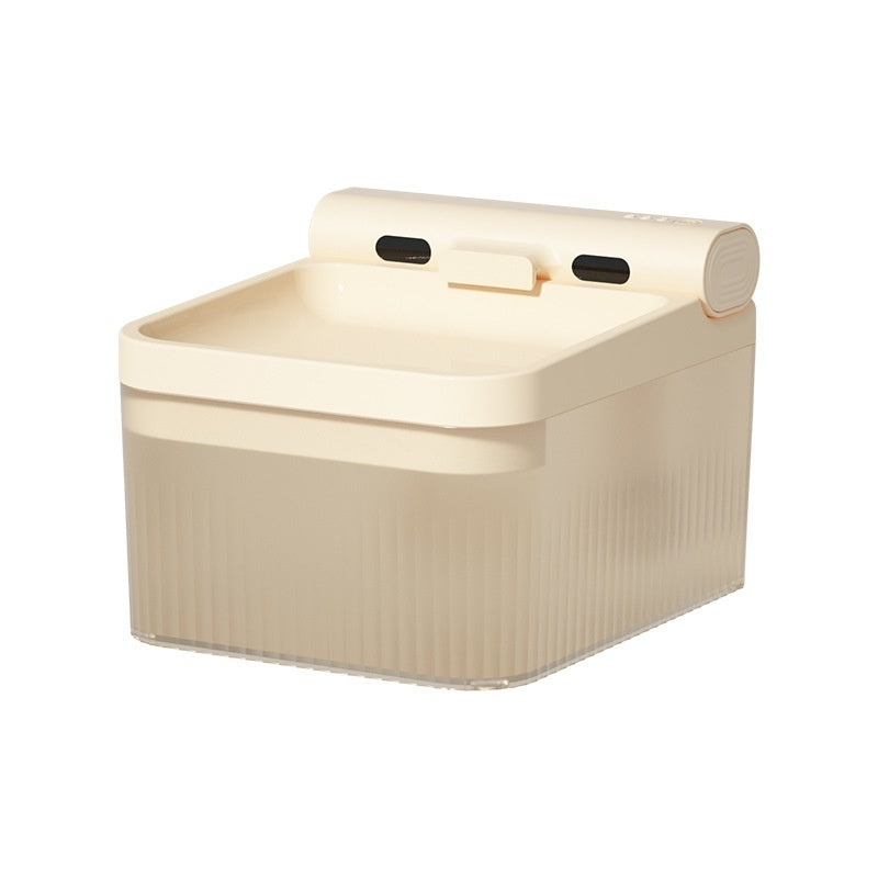 Plastic Pet Smart Water Dispenser Good-looking Triple Filter Drinking Bowl 4L Large Capacity Cat Water Feeder