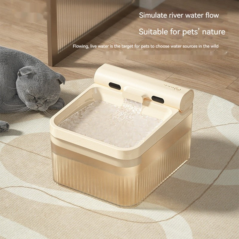 Plastic Pet Smart Water Dispenser Good-looking Triple Filter Drinking Bowl 4L Large Capacity Cat Water Feeder