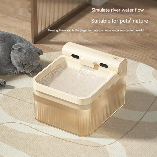 Plastic Pet Smart Water Dispenser Good-looking Triple Filter Drinking Bowl 4L Large Capacity Cat Water Feeder