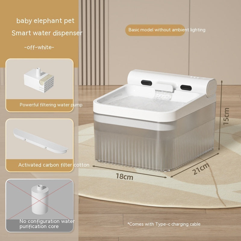 Plastic Pet Smart Water Dispenser Good-looking Triple Filter Drinking Bowl 4L Large Capacity Cat Water Feeder