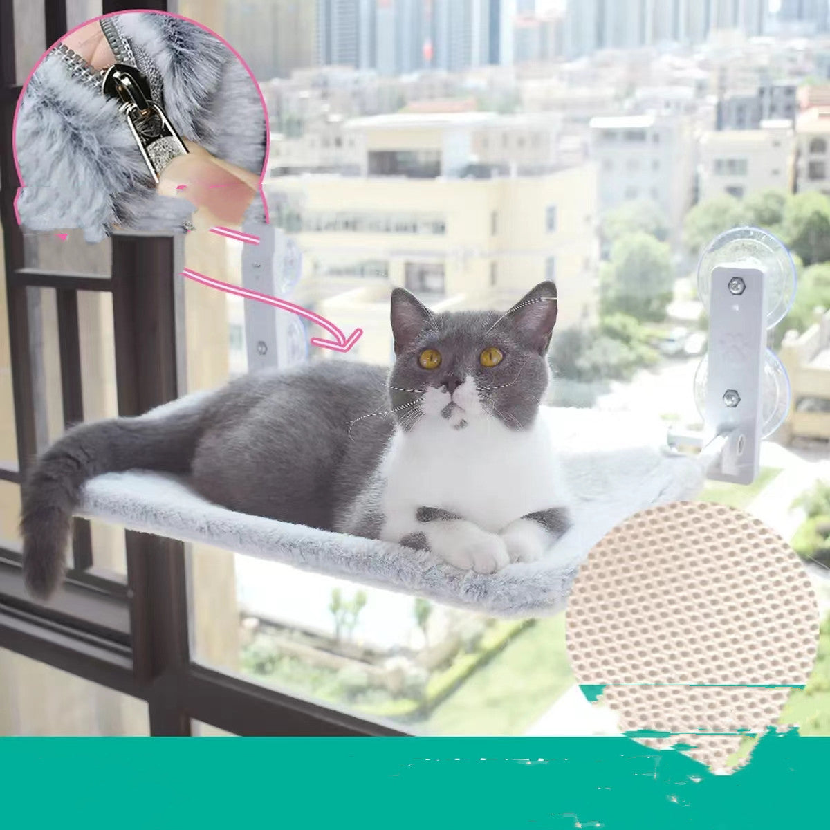 Cat Suction Cup Window Glass Hammock Pet Cat